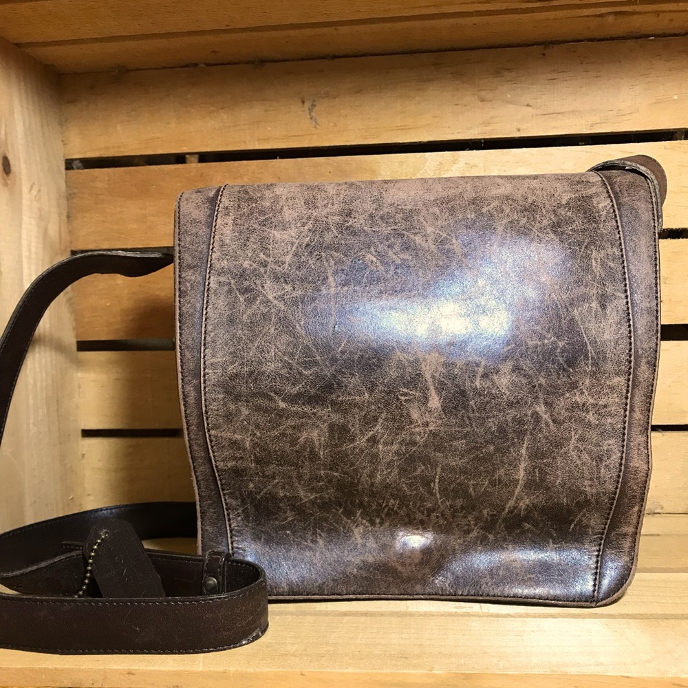 Vintage Coach distressed leather bag